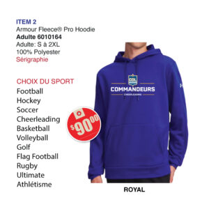 Item 02 Collège de Lévis Commandeurs Hoodie Adulte 6010164 2026