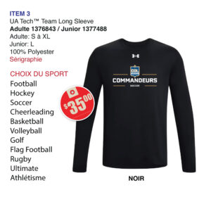 Item 03 Collège de Lévis Commandeurs Long Sleeve T-Shirt 1376843 1377488 2026