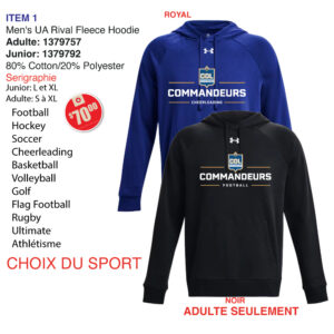 Item 01 Collège de Lévis Commandeurs Hoodie Royal 1379757 1379792 2025