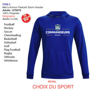 Item 02 Collège de Lévis Commandeurs Hoodie Royal Adulte 1370379 2025