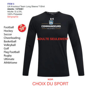 Item 05 Collège de Lévis Commandeurs Long Sleeve t-shirt Adulte 1370361 2025