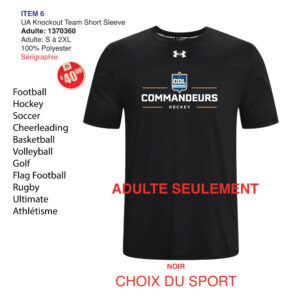 Item 06 Collège de Lévis Commandeurs Short Sleeve Adulte 1370360 2025